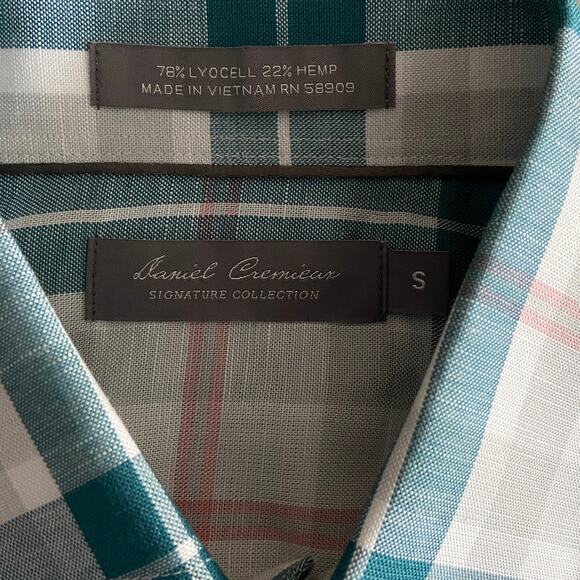 Daniel Cremieux Signature Collection Men's Small Casual Shirt Hemp Blend NEW - Picture 11 of 12